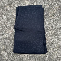 Solid Color High Waist Yoga Leggings - Women's Sport Cropped Pants - XL (Leopard print)