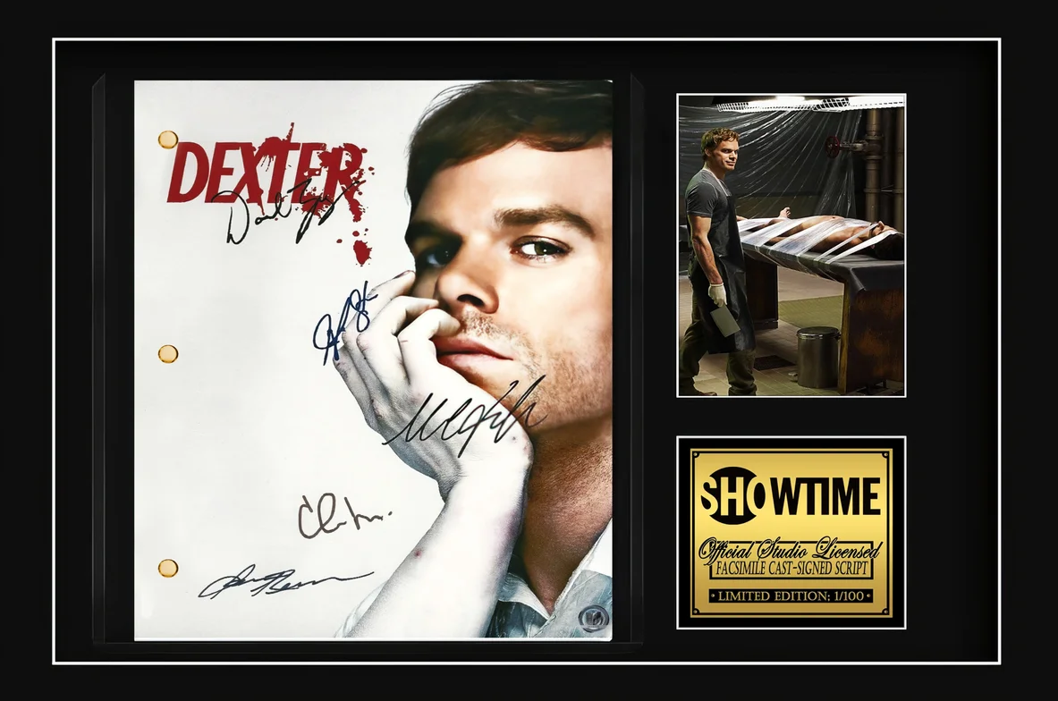 Pop TV Play Wall Decor Canvas Schilderij De Jongens Dexter Script Limited Signature Edition Prints Art Poster voor woonkamer