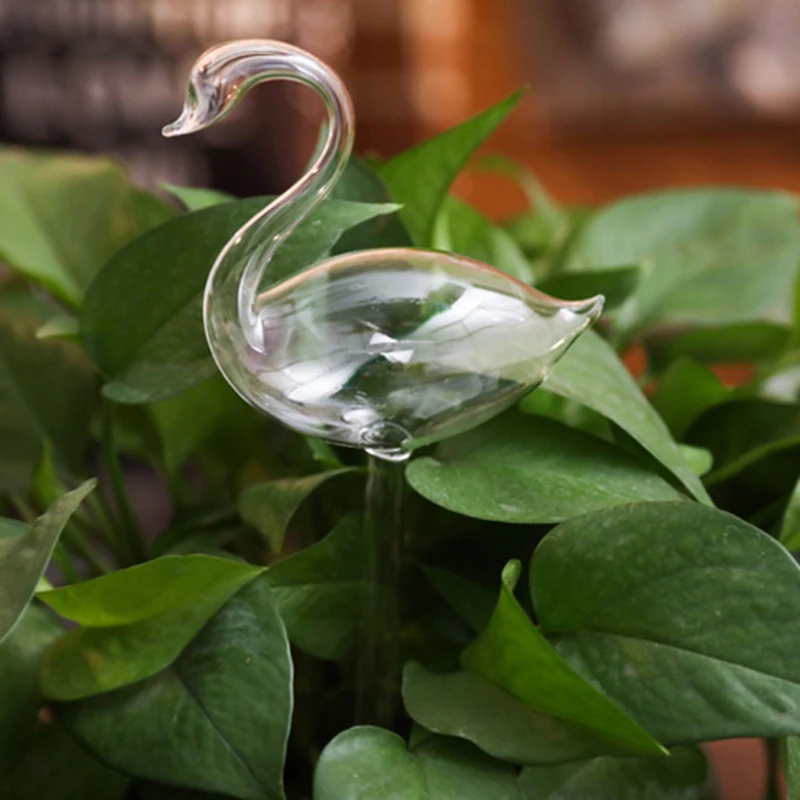 1 Pz Dispositivo Di Irrigazione Automatica Del Fiore Plant Waterer Globi Autoirriganti A Forma Di Animale Soffiato A Mano Clear Aqua Lampadine Decoraz