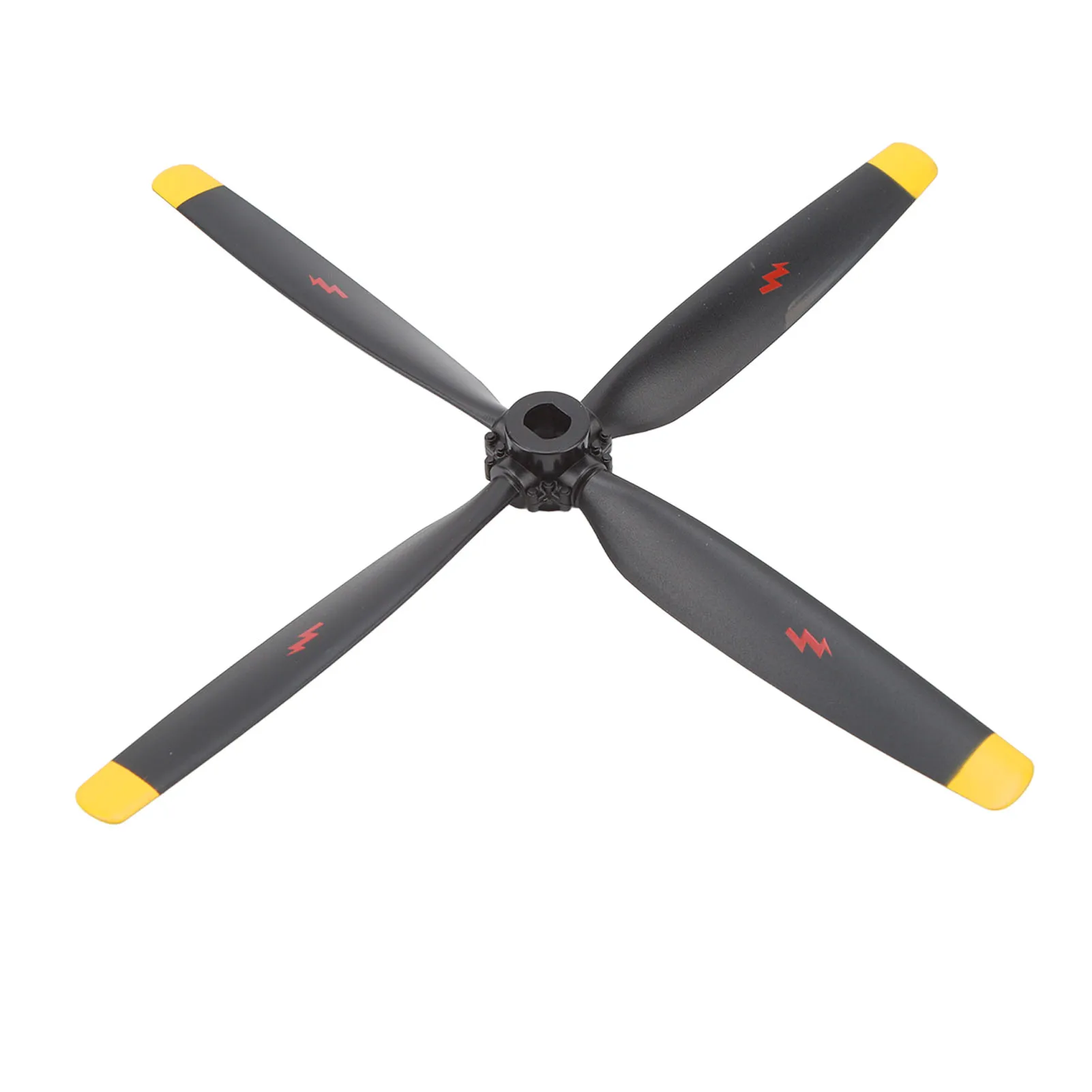 Détail de l'hélice de rechange pour avion RC WLtoys XK A280, avec le moyeu central et les pales en plastique noir.