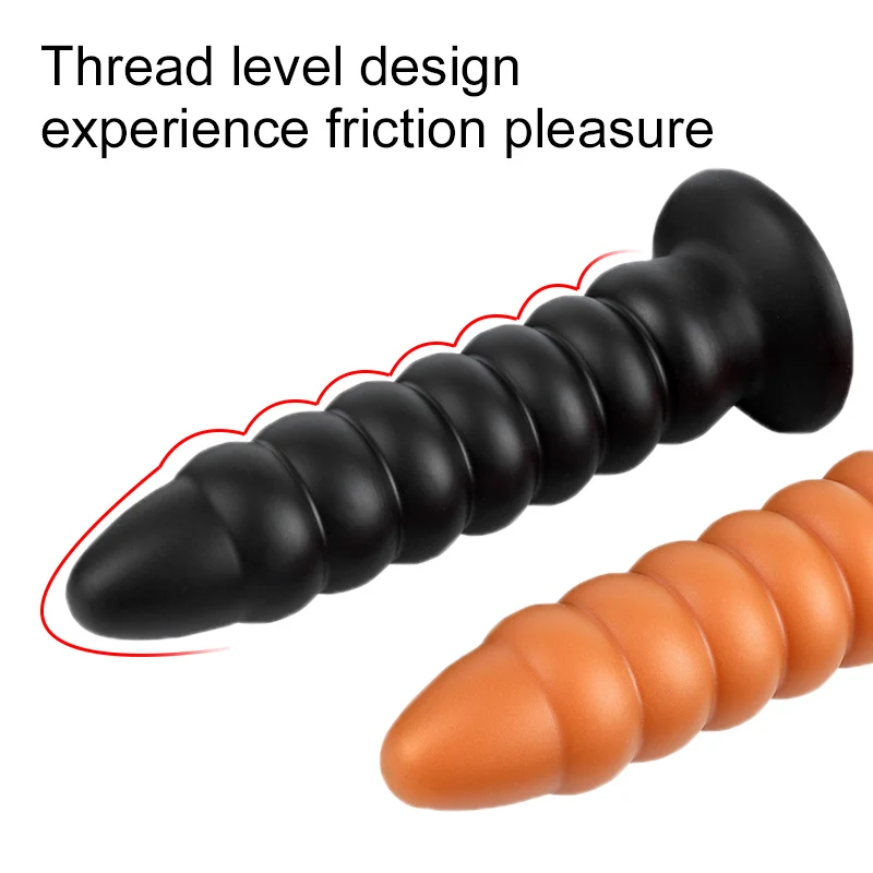 Big Silicone Butt Plug And Anal Beads Erotic Toy For Adults_voghion.com
