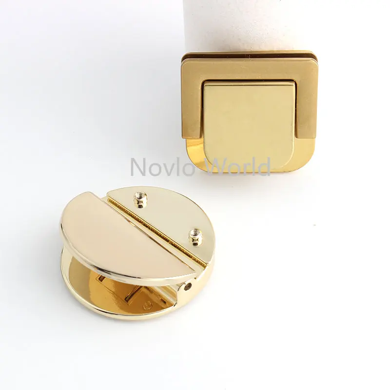 Square Metal Rectangle Press Locks For Handbag Purse Bags Shoulder Totes Luggage Press Lock Closure Buckle Hardware Accessories