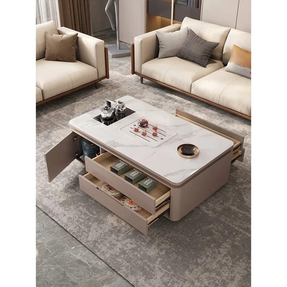 

2023 New Rock Plate Modern Simple Internet Celebrity Kung Fu Tea Table, Tea Making Table and Chair Combination, Office and Home