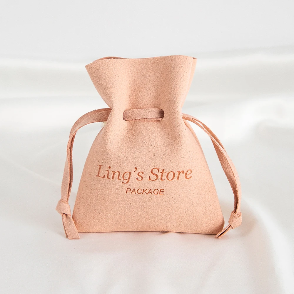 50 Stück/Lot Personalisierter Logo-Schmuckbeutel aus grünem Mikrofaser mit Kordelzug für Sommer, Hochzeitsgeschenk, Ohrringe, Halsketten-Verpackung – Detail 15