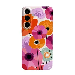 Modern Abstract Flower Pattern Hard PC Phone Case Cover - Galaxy A21s (JSS168)