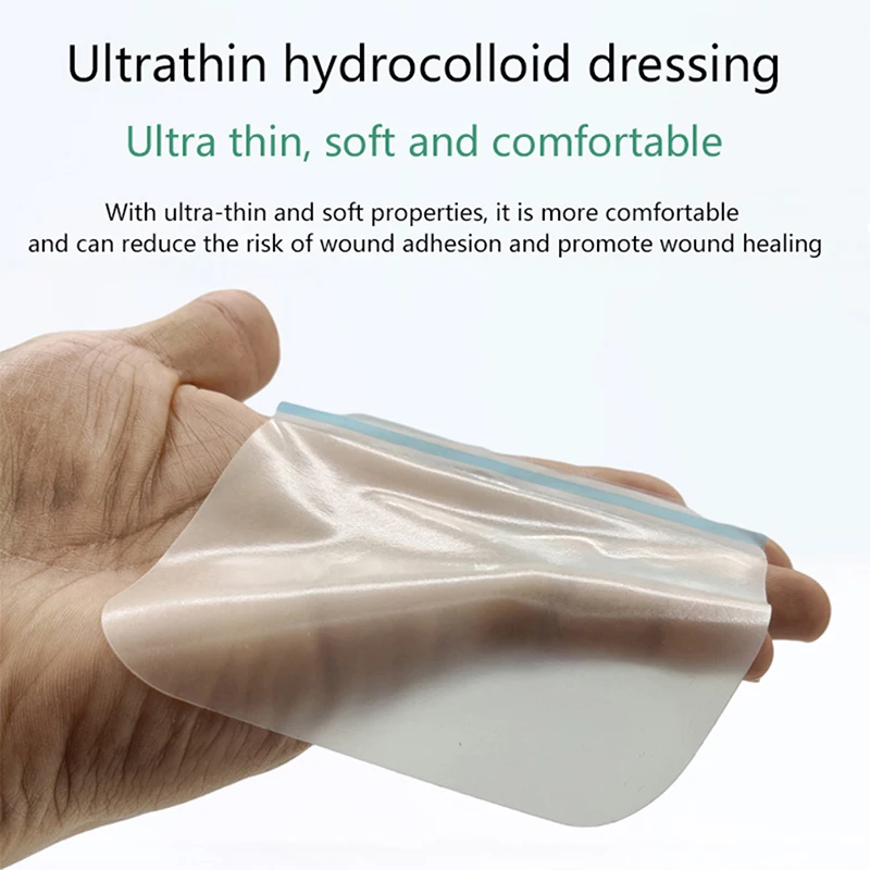 Ultra Thin Transparent Hydrocolloid Adhesive Healing Pads - Breathable & Waterproof Wound Dressings