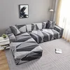 Geometric Sofa Covers for Living Room Elastic Corner Couch Cover L Shaped Chaise Longue Slipcovers Chair Protector 1/2/3/4 Seat 5