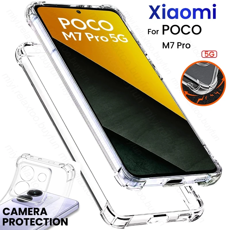 Anti-Yellowing Clear Crystal TPU Soft Cover - Shockproof Protection