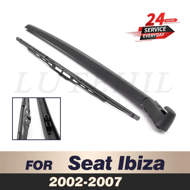 Wiper 14" Rear Wiper Blade & Arm Set Kit Fit For Seat 20022012