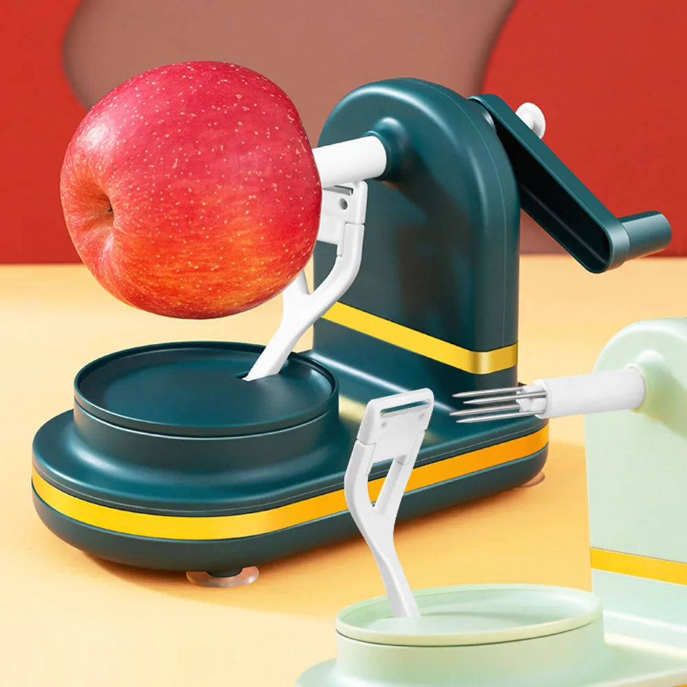 

Manual Food Crusher Multifunctional with Stainless Steel Blades Food Peeling Machine Bottom Suction Cup Safe for Kitchen Gadgets