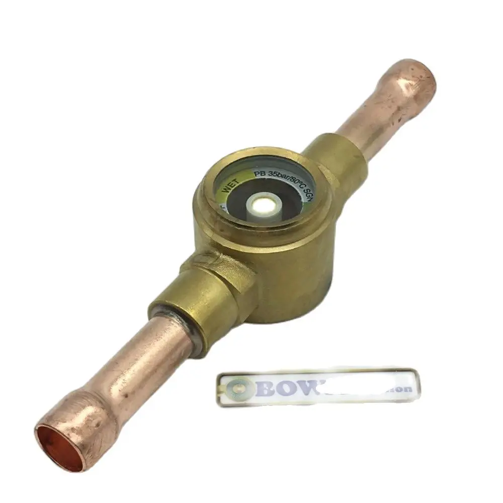 Solder Sight Glass 3/8" Extended Copper Tube Refrigeration Condensing Unit 