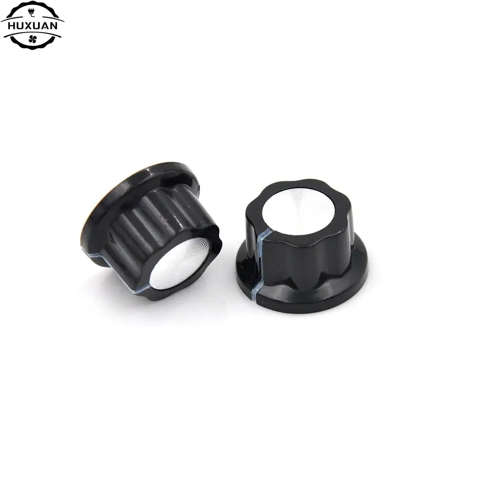10pcs/pack Black Potentiometer Knob Rotary Cap MF-A01 A01 Potentiometer Bakelite Governor knob Material Plastic Metal rotary potentiometer