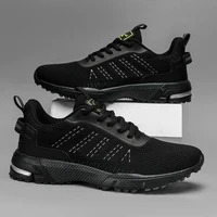 Breathable Lightweight Running Shoes for Men, Outdoor Sports Walking Shoes, Men's Shock-Absorbing Lace-Up Sports Shoes, Slippery and Comfortable, Suitable for Street Jogging and Hiking, Outdoor Activities, Suitable for All Seasons