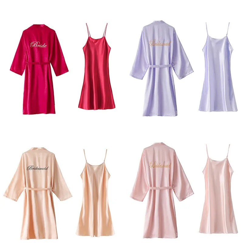 Summer Bathrobe Set Women Kimono Robe Lady Rayon Bath Gown Suit Yukata Nightgown Sleepwear Sleepshirts Pijama Size M-XXL