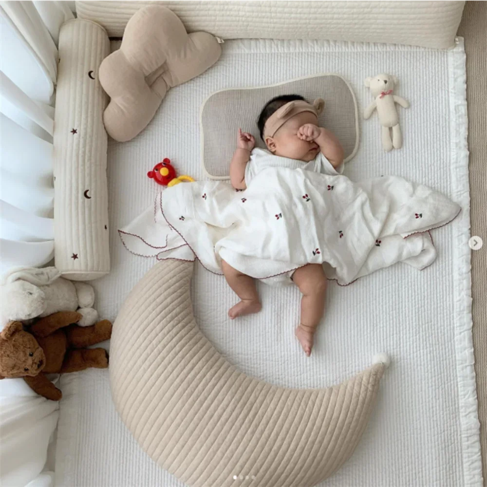 Dismantled and Washed Nursing Pillow Ins Pure Cotton Ball Moon Throw Pillow Cushion Bao Children