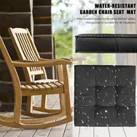 45x45cm Garden Chair Seat Cushion Water-Resistant Patio Chair Tatami Mat Thick Solid Color Sanding Sofa Cushion Hip 2