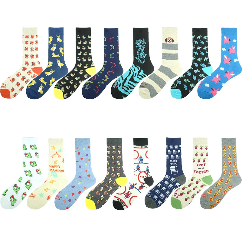 Men Funny Socks Duck Men's Socks Designs Hip Hop Skateboard