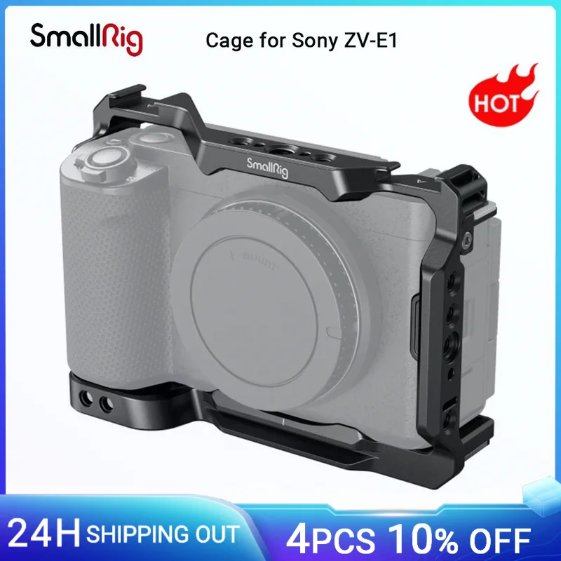 Smallrig Zv-E1 Gabbia Per Sony Zv-E1, Gabbia Per Fotocamera Completa Per Sony Alpha Zv-E1, Piastra A Sgancio Rapido Integrata Per Arca-Swiss - 4256
