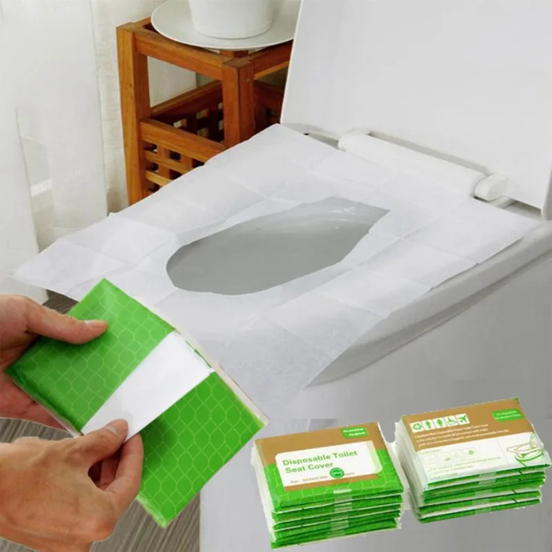 1~4PCS Toilet Seat Cover Mat Disposable Home Travel /pack Cushion Portable Bathroom Toilet Paper Pad Waterproof Healthy 5