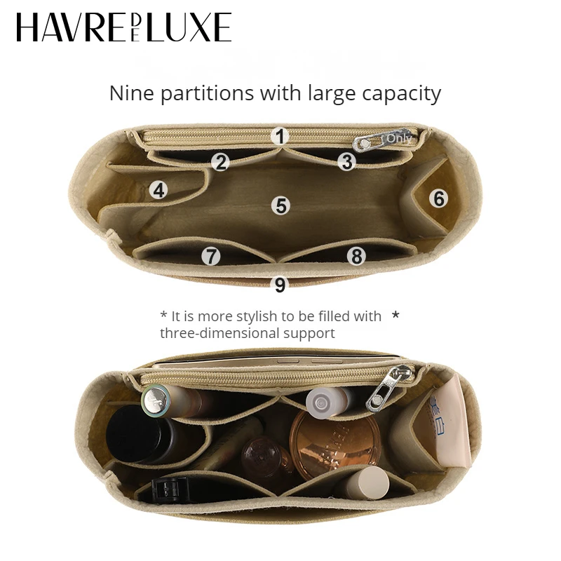 HAVREDELUXE Bag Organizer For Longchamp Mini Bag Felt Purse Insert Organizer  Bag Storage Liner Bag Felt Purse Insert Handbag - AliExpress