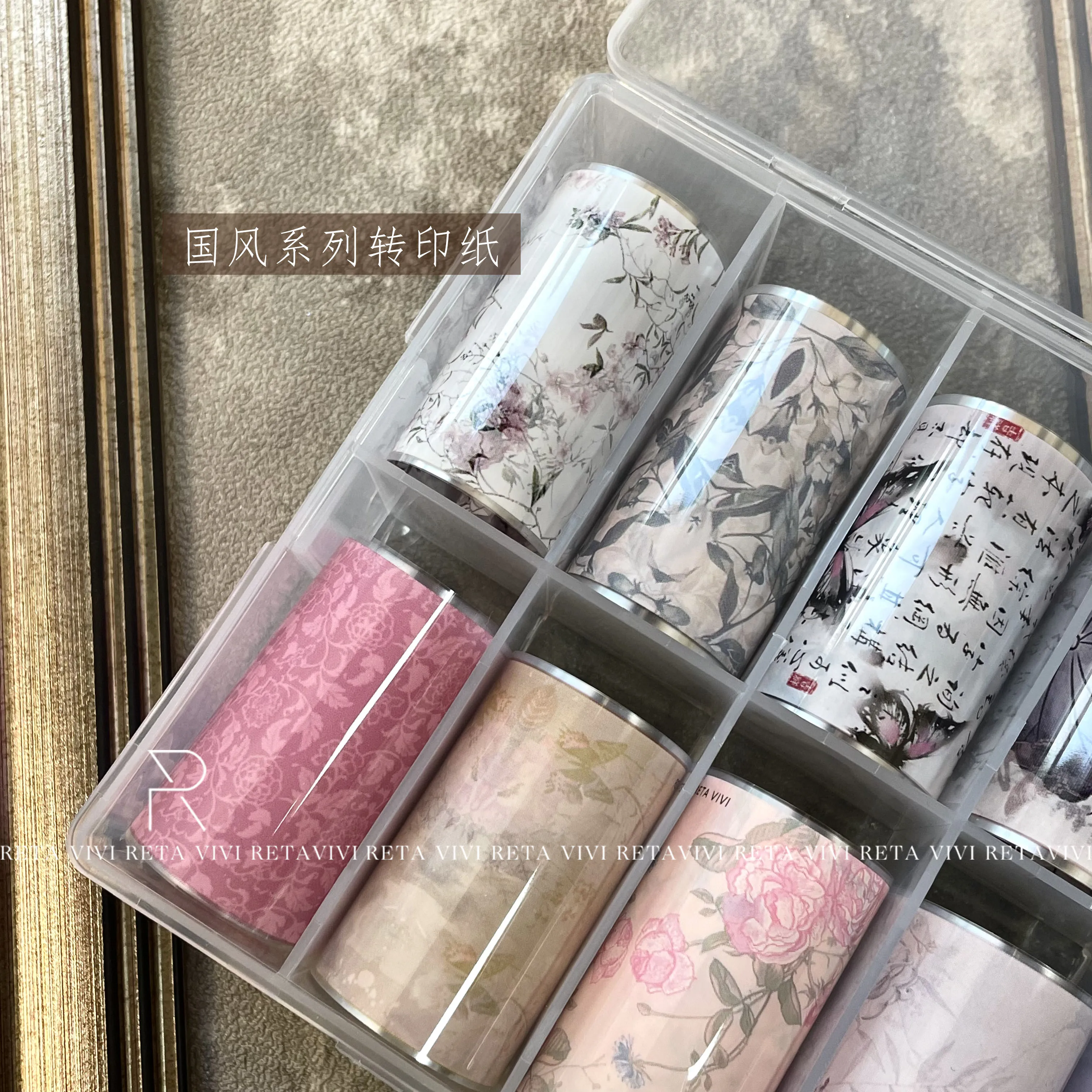 Chinese Style Hand-painted Graffiti Manicure Transfer Stickers，Nail Foils , Nail Decals（Needs To Be Matched with Transfer Glue）