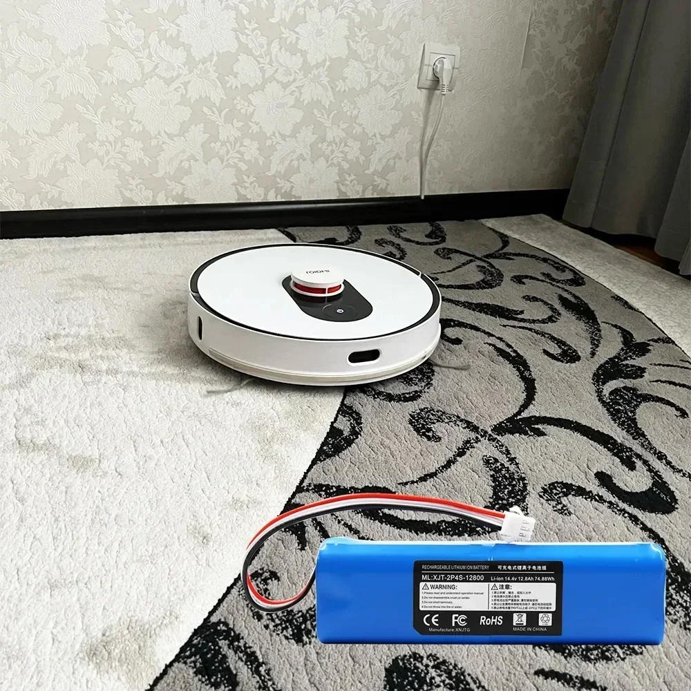 5200-12800mAh For XiaoMi Lydsto R1 Roidmi Eve Plus Viomi S9 Robot Vacuum Cleaner Battery Pack Capacity Accessories Part