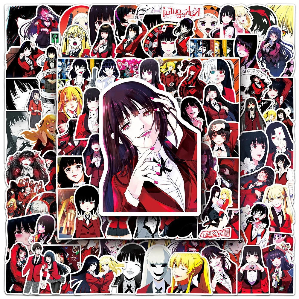 

10/30/50/100pcs Anime Kakegurui Stickers for Laptop Motorcycle Car Skateboard Waterproof Graffiti Cool Kids Decal Sticker Toys