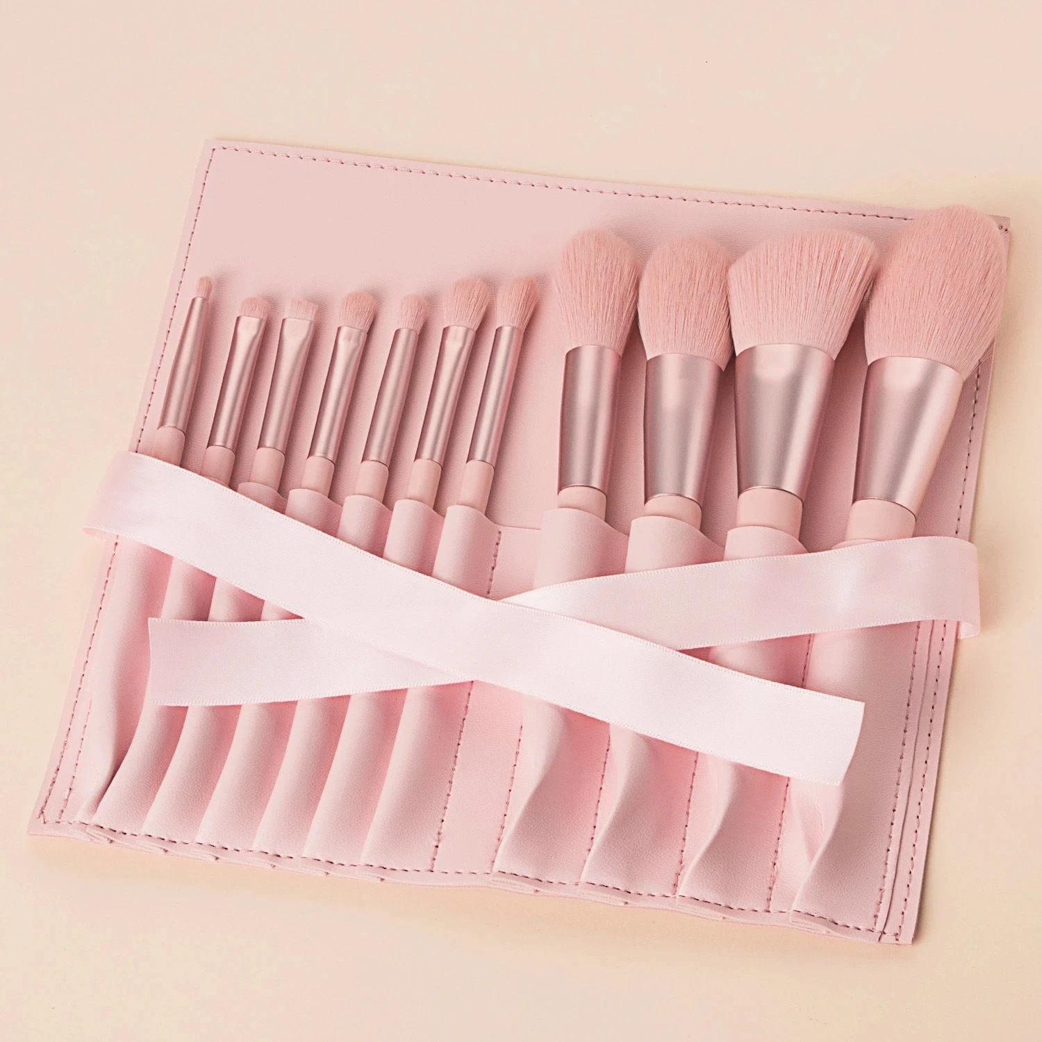 BEILI White Gold Makeup Brushes Professional Foundation Eyeshadow Powder  High Quality Pink Synthetic Brush Set кисти для макияжа