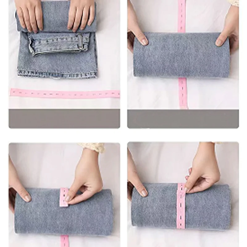50/20/10Pcs Clothes Storag Straps Lazy Folding Clothes Artifact For Wardrobe Bra Socks Storage Roll Elastic Band Cabinets Drawer 6