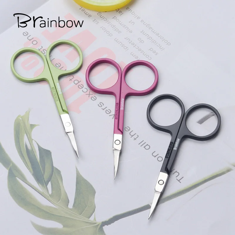 Brainbow 1pc Stainless Steel Makeup Scissor Eyebrow Eyelashes Nose Hair