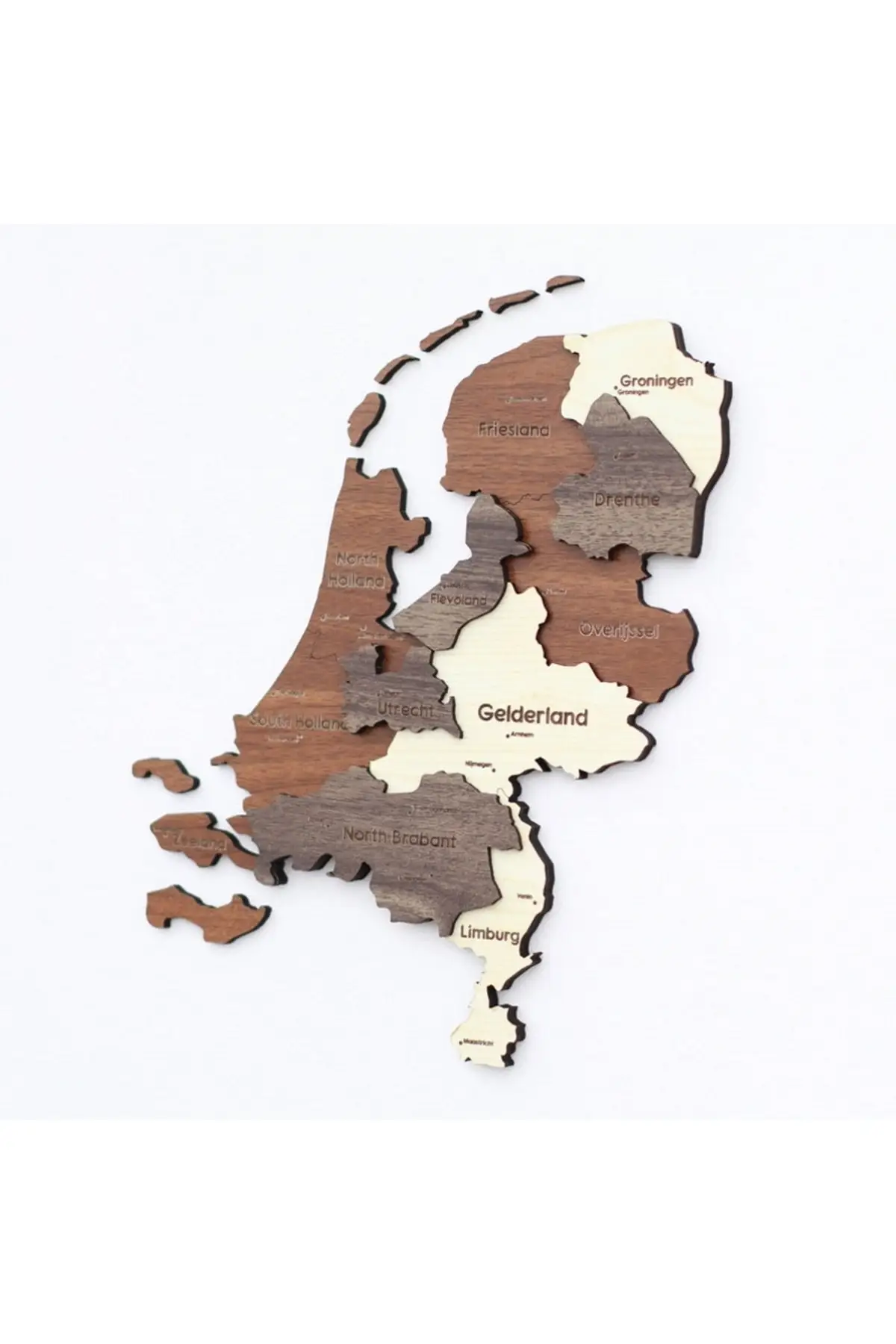 

3d Wooden Netherlands Map Multilayer Decorative Hotel Office Living Room Wooden Wall Decor Table Sign Pins Home Gift Art Posters