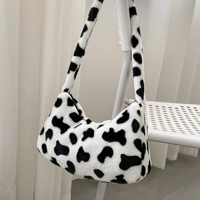 Sunwel Fashion Women's Cow Print Underarm Bag Small Shoulder Bag Crossbody  Cluth Purse for Women with Double Straps