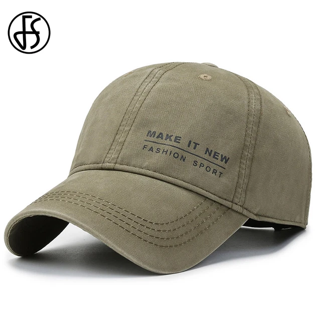 FS 2024 Army Green Summer Baseball Caps For Men Mature High