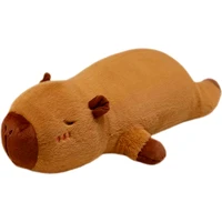 Kawaii Capybara Plush Toy Stuffed Capibara Fluffy Doll Long Sleep Soft Pillow Sofa Cushion Nap Sleeping Toys for School  Xmas 2