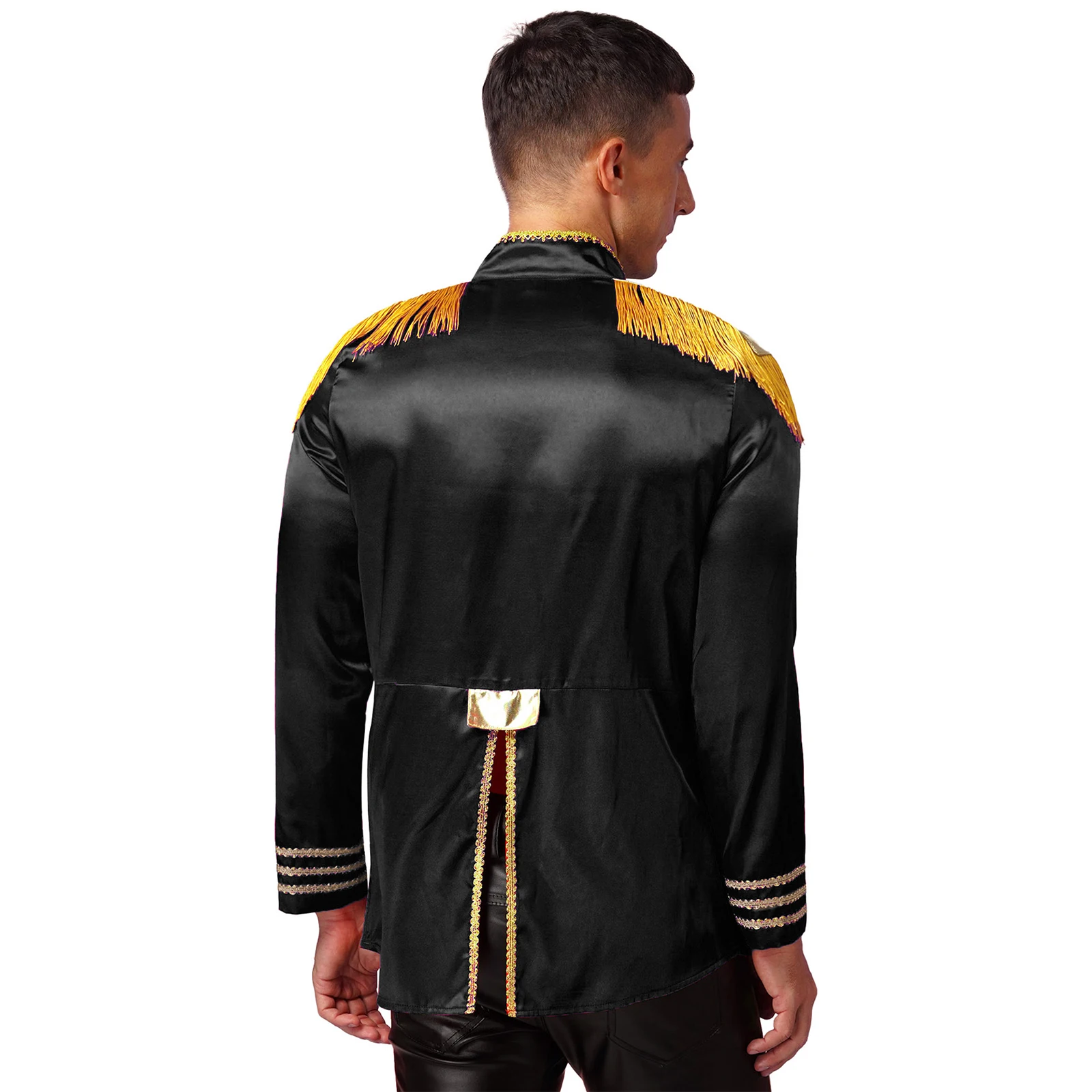 Herren Halloween Mittelalter SGT Sergeant Pfeffer Kostüm Quaste Jacken Mantel Hippie Lange Oberbekleidung Karneval Party Cosplay Dress Up – Detail 19