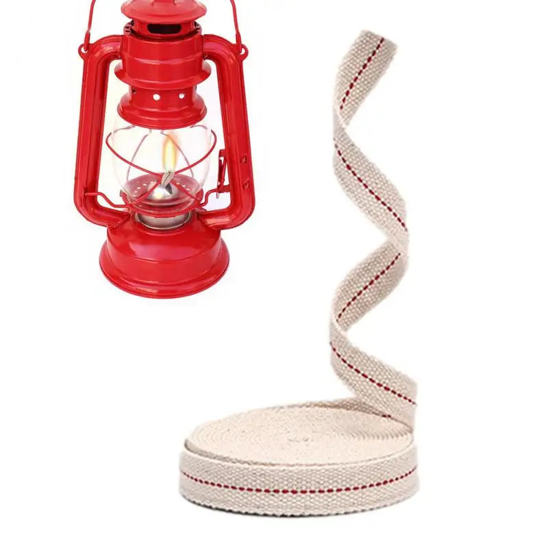 Oil Lamp Wicks Flat Cotton Wick Oil Lamp 5M/16.4ft Portable Burner  Accessories For Camping