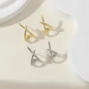 LATS Trendy Gold Color Cross Stud Earrings for Women Dainty Simple Minimalist Earring Fashion Jewelry Party Gifts Wholesale 2