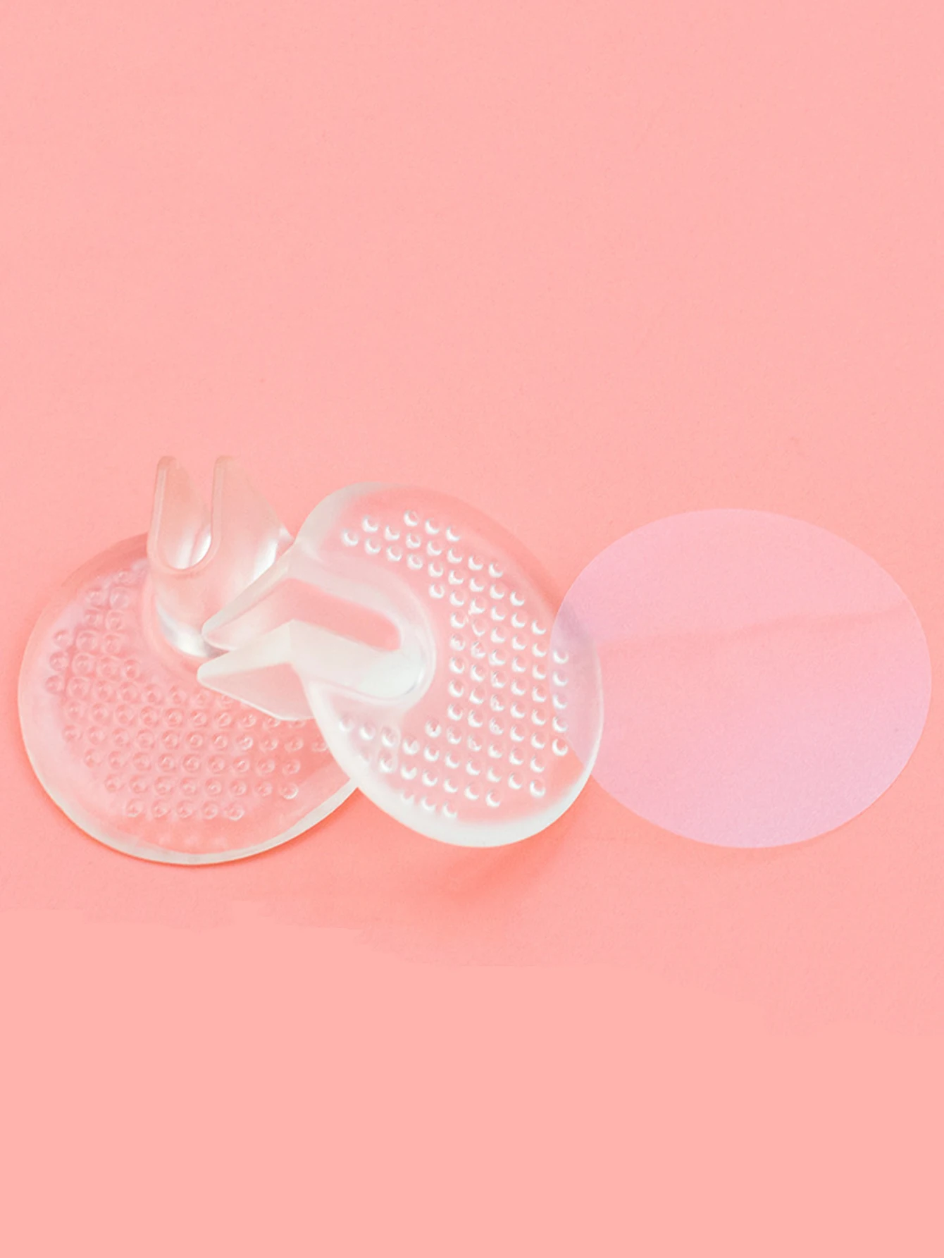 Double-transparent PU toe patch anti-wear heel patch Soft silicone herringbone clamp