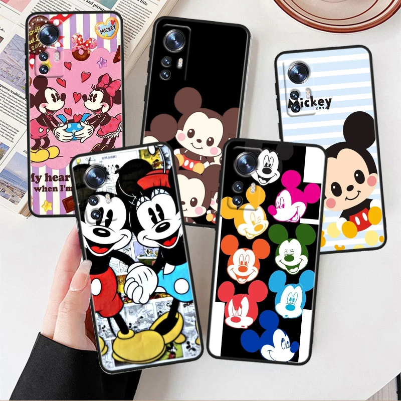 Disney Mickey Per Xiaomi Mi 13 12T 12S 12X 11I 11X 11T Play Hypercharge Lite Ultra Pro Custodia Morbida Nera Per Telefono
