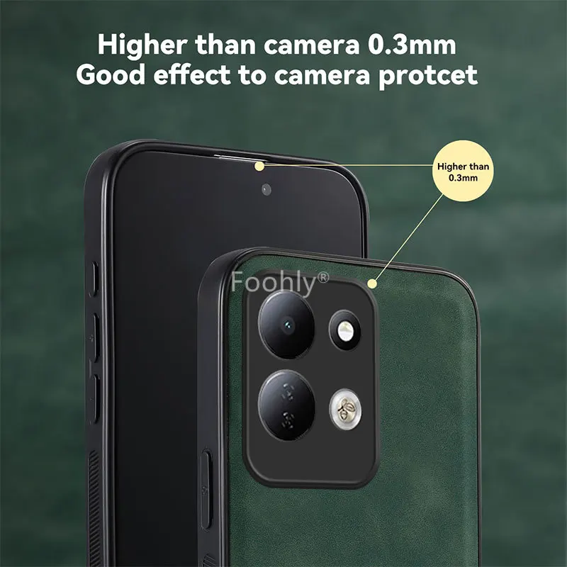 Nubuck Leather Shockproof Magnetic Protective Phone Case