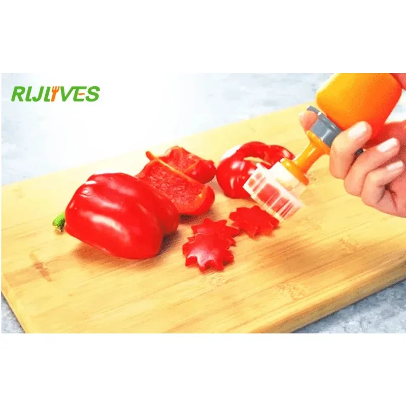1 Set Fruit Salad Carving Cake Decorating tools Fruit Shape Molds Vegetable Smoothie Cooking Accessories