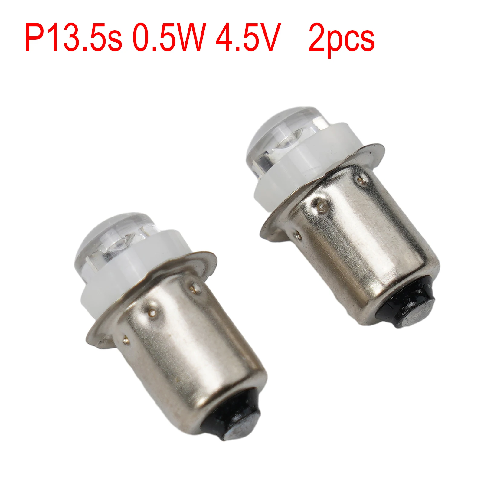 Illuminate Your Path with 2pcs 34 56V 0 5W 6000K White LED P13 5S Replacement Bulb for Flashlight Lantern Torch