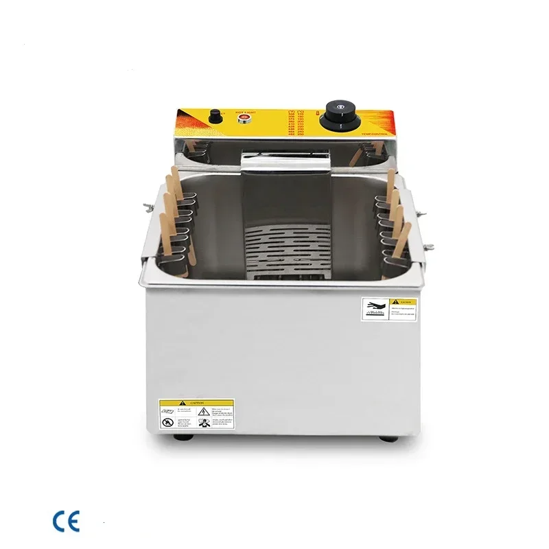 220V/ 110V 12L commercial cheese corn hot dog stick fryer mozzarella frying snack machine