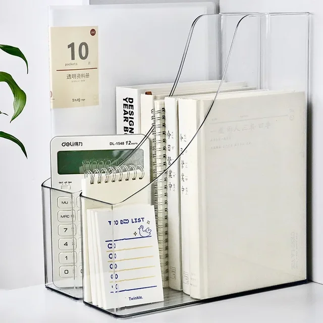 Clear Plastic Desk Magazine & File Organizer 3