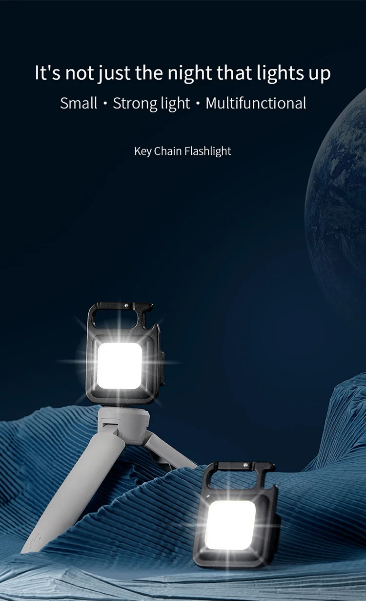 

Youpin Multifunctional Charging Keychain Light Outdoor Bright Light Flashlight Mini Portable Rechargeable Camping Work Light