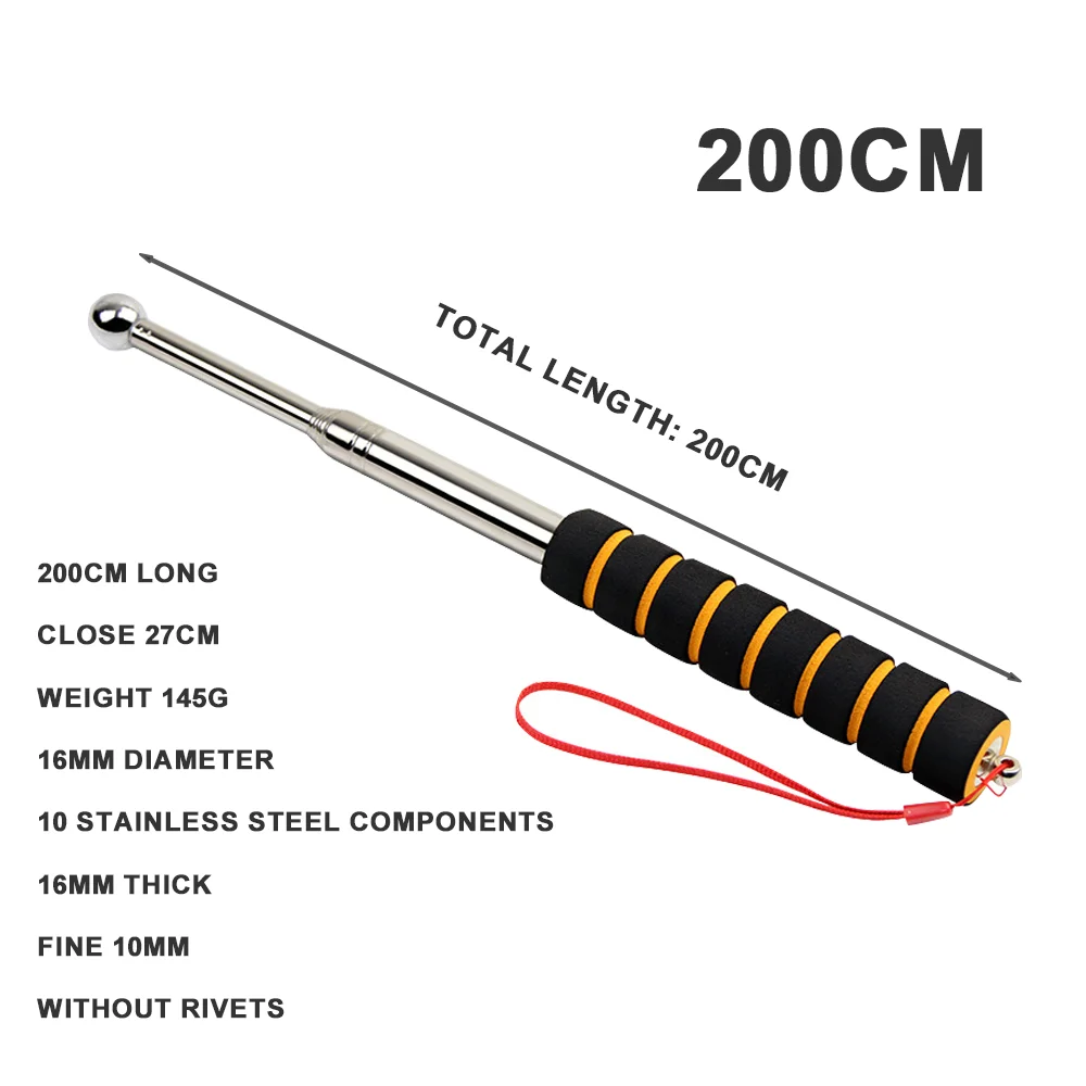 1.3M~2M Hollow Drum Hammer House Inspection Tool Hollow Drum Hammer Stainless Steel Telescopic Drum Hammer Detection Tile 3