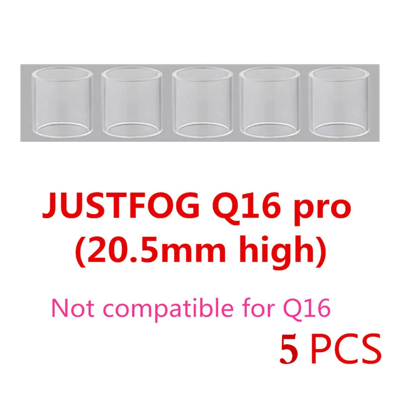 

Q16C 5PCS YUHETEC Replacemen Glass Tube 2ml for Justfog Q16 Starter Kit/for Justfog Q16 pro 1.9ml CLASS TANK
