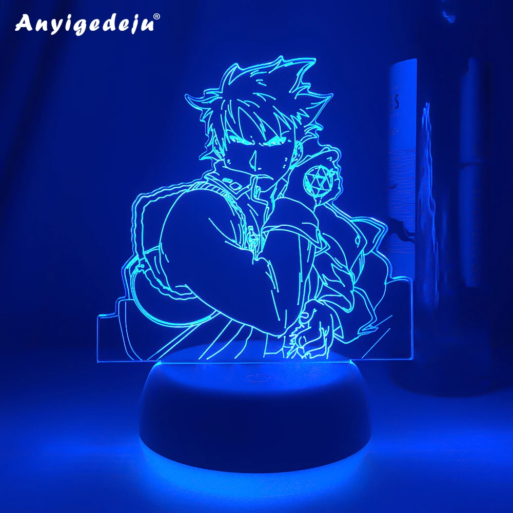 

Fullmetal Alchemist Led Light Anime for Child Bedroom Decor Night Light Birthday Gift Room Table Acrylic 3d Lamp Roy Mustang