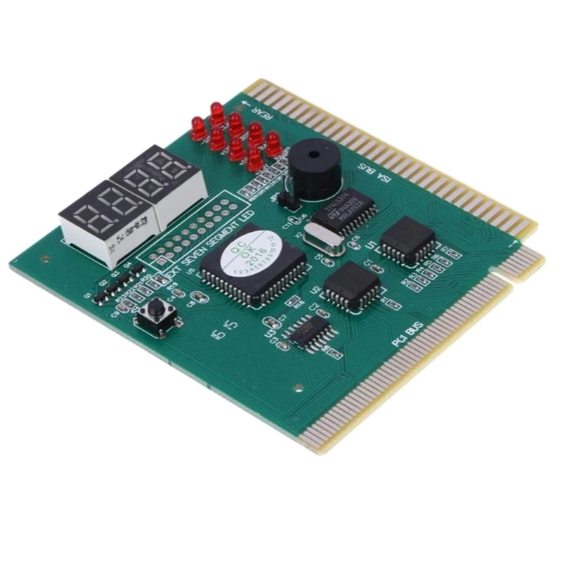 LCD 디스플레이 PC 분석기 진단 포스트 카드 마더보드 테스터, ISA PCI 버스 메인보드용 LED 표시기 포함, 4 자리