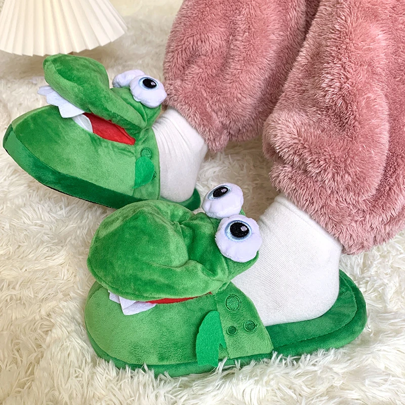 2022 New Crocodile Cotton Slippers with Movable Mouth Fun Anti skid